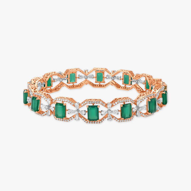 Radiant Lush Onyx and Diamond Bangle